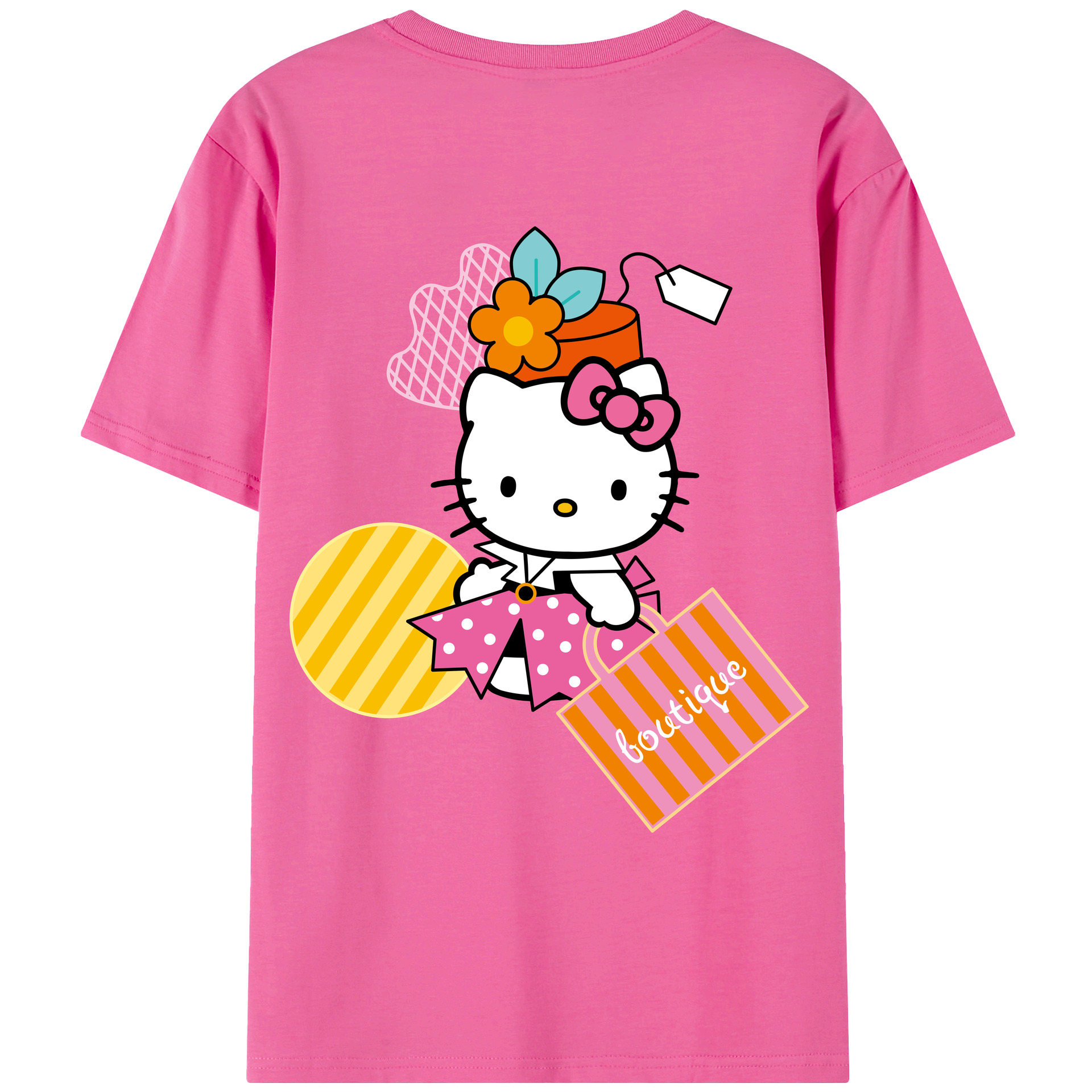 （画像用） Hello Kitty ハローキティ レディース半袖Tシャツ(バックプリント)
